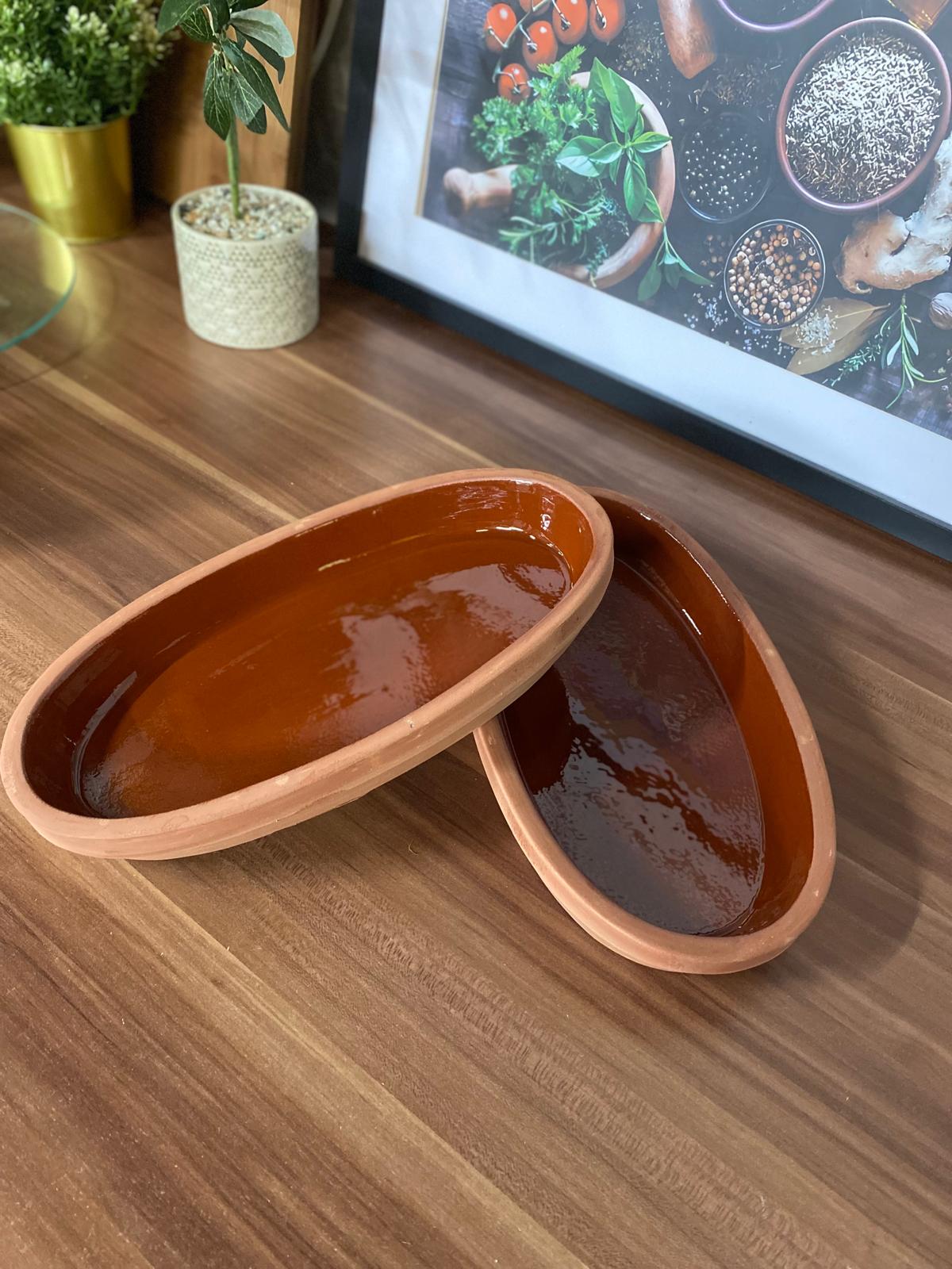 BERGAMA TOPRAK OVAL İKİLİ TABAK MİDİ