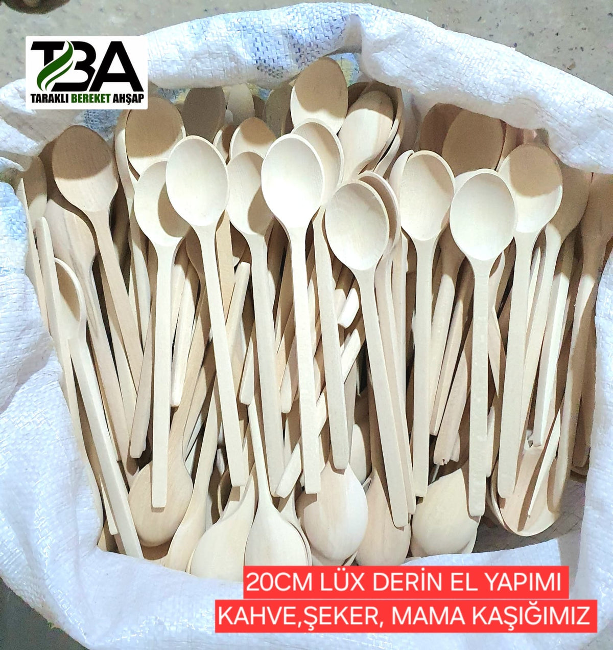 LÜX DERİN EL YAPIMI KAHVE ŞEKER MAMA KAŞıĞI 20 CM