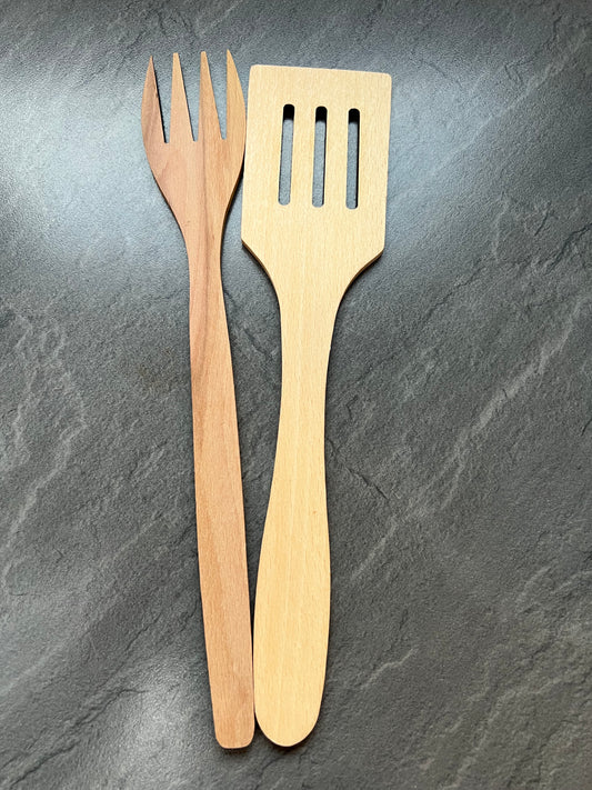 IZGARA DELİKLİ AHŞAP SPATULA 30CM