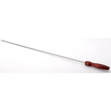 PASLANMAZ ÇELİK ŞİŞ KARE 3MM 60 CM AHŞAP SAPLI