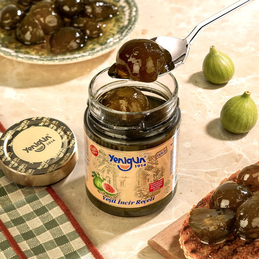 NATURAL YEŞİL İNCİR REÇELİ %65 MEYVE 400 GR